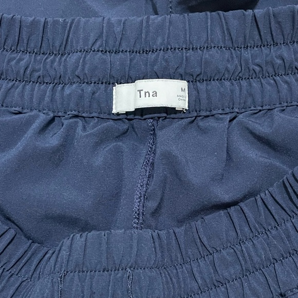 Aritzia TNA Navy Track Pants with Striped Sides - Picture 4 of 6